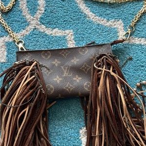 Authentic Louis Vuitton Vintage Boho Wristlet Crossbody Bag